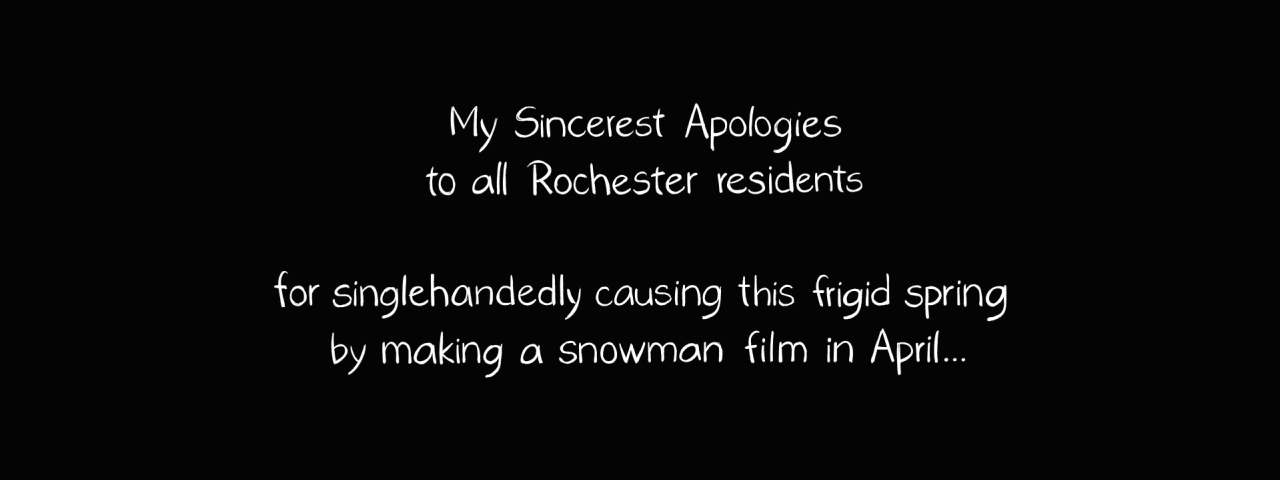 The apology I simply had to include in the premiere screening.